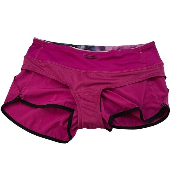 Lululemon Speed Short Raspberry Blooming Pixie Multi Size 6 - Picture 5 of 6